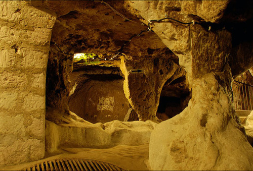 unexplained-events:  Ancient Underground City Found Mustapha Bozdemir, while renovating his inherited house in Turkey, came across a massive subterranean tunnel system with cave-like rooms underneath the house. You don’t come across that kind of thing