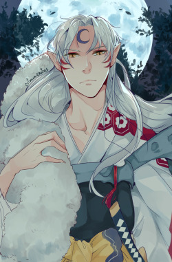 crimson-chains:Doing a new thing! :DTHROWBACK THURSDAYwhere I will draw a character from an older anime ^w^My patrons voted, and, this week it’s Sesshomaru! :D