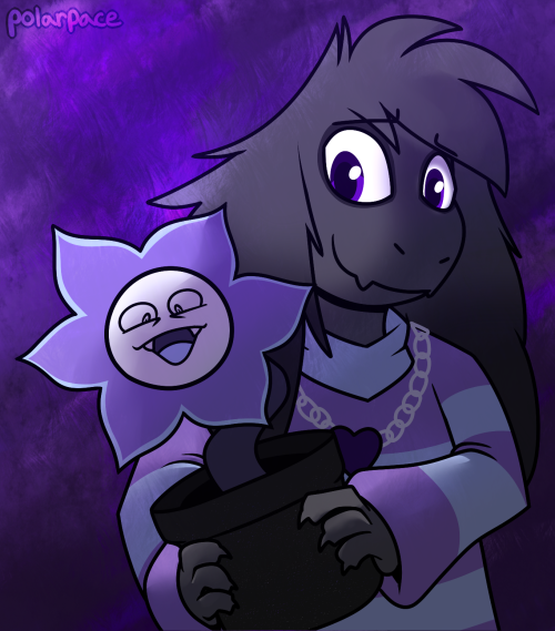 my half of an art trade for @noctaleau, who wanted me to draw their flowey and asriel!
