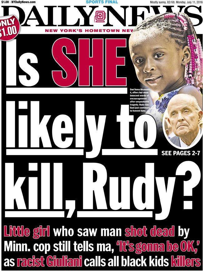 itsjalicia:  4mysquad:    Today’s front page: Is SHE likely to kill, Rudy? Giuliani