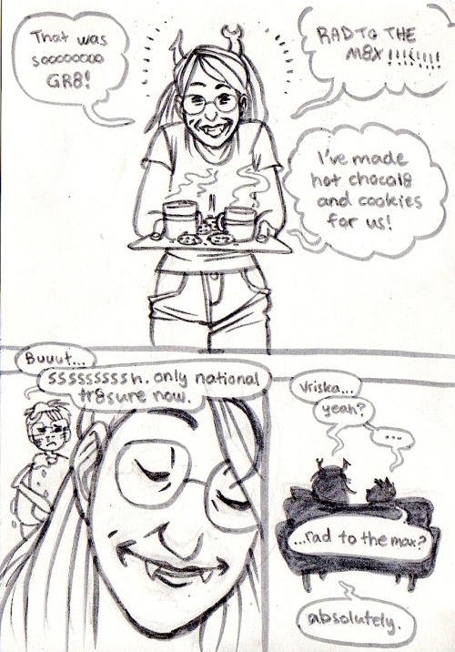 zebeckblogs:queenoftheantz:Oh no I just… Couldn’t help myself. They would be such a team.Vriska woul