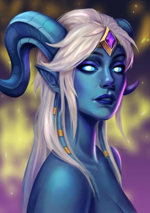 wow-images:My latest Draenei portrait commission! (Via)(TofuSenshi)