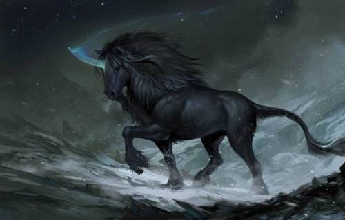 dicebound:Black Mountain Unicorn 2 by sandara