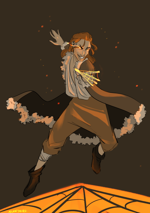 Widogast’s Web of Fire! or, alternatively, I discovered that Caleb is very Halloween-themed an