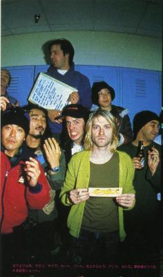 nirvanahistory:  Nirvana and fans. Japan