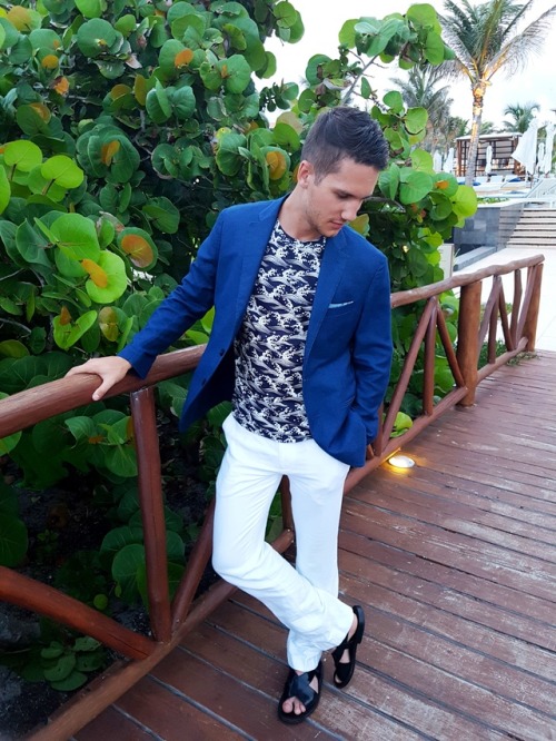 Vacation shot of me last week. Instagram: thegildedrageOOTD:Jacket: AC Alessandro CantarelliPants: T