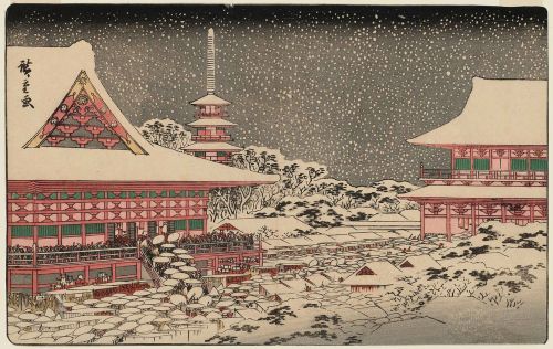 vizuart:Hiroshige - Year-end Fair at Kinryûzan Temple in Asakusa (1834)