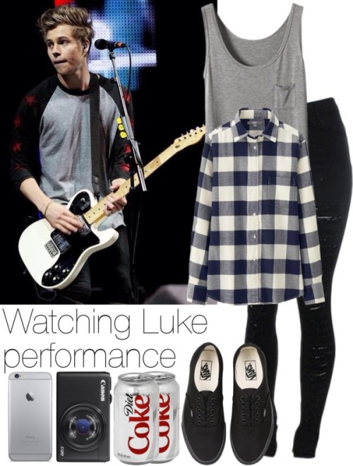 Watching Luke performance by mmbrambilla featuring highwaisted skinny jeans ❤ liked on PolyvoreUniql