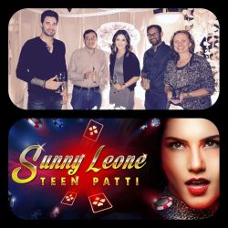 Time for my teen patti game to rule India with my mad scientists!  @dirrty99 ,Vishal, Chetan, @poojagolia &amp; Cris!!! Woot woot! by sunnyleone