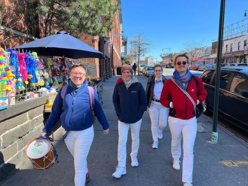 Morris Dancers, Easter Sunday morning, in The Bronx.  #morrisdancers #thebronx #easter #friendship (