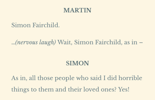 HOW Am I Supposed To Hate Simon Fairchild When He’s This Fucking Funny 😭😭😭