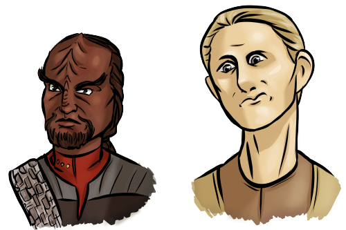 apiaree:Some ds9 busts(Quark is so fun to draw)