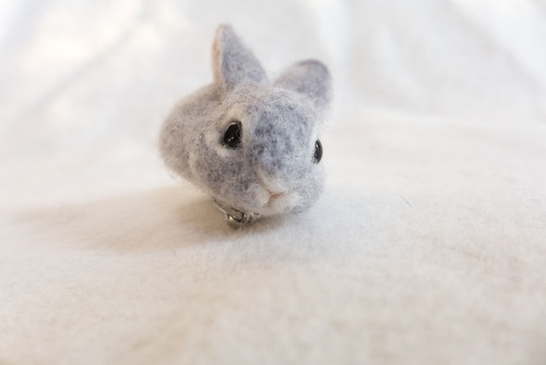 Tiny Bunny Brooch available at my Etsy shopA small grey child