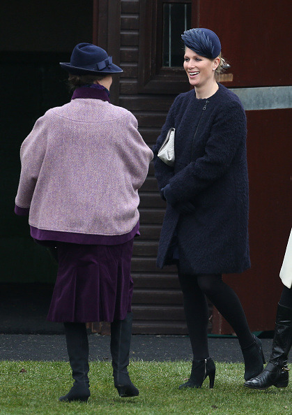 flowerwreaththings:  Princess Anne along with Zara and Mike Tindall attended the Cheltenham Festival