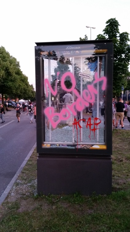 Some of the graffiti seen around Hamburg following the G20 protests from July 6 - 8, 2017