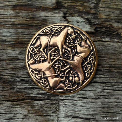 This distinctive bronze brooch is inspired by the ancient Celtic goddess Epona. It measures circa 43