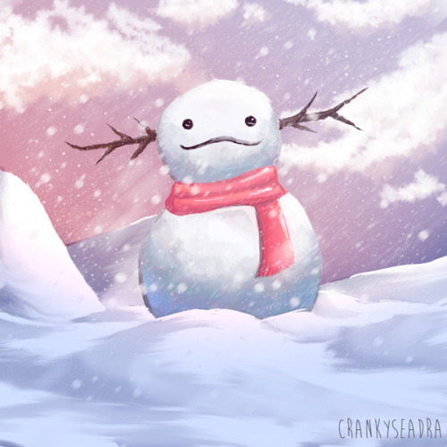 crankyseadra:PokeXmas Day 6: Snowman!Not much to say, just Wooper.