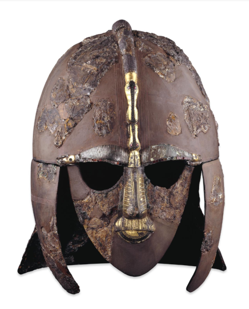 armthearmour:The famous helmet recovered from the Sutton Hoo burial in Suffolk, England, dated late 