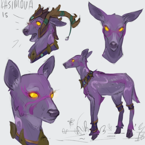 kasimova-daria:  Aovin’s druid forms: panther, barn owl, roe deer, and the Tree of Life. 