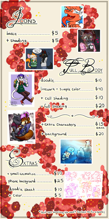 inkedmouse: What a miracle! I finally got my updated commission info done! If you’re interested at a