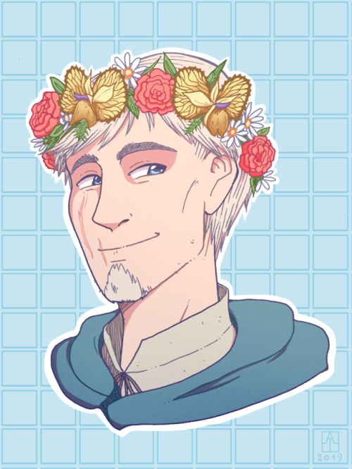 Its A Planeits A Birdno, Its Jespar Mitumial DalVarek In A Flowercrown, Painstakingly Sketched Over A