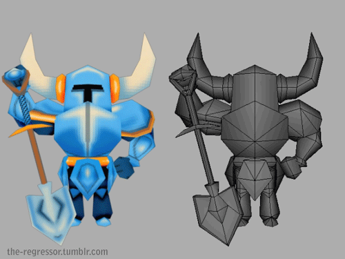 the-regressor:  64-bit Shovel Knight  Please view the Sketchfab render here   