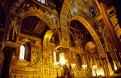 penthesileas:Art and Architecture - The Palatine Chapel located in the Palazzo Reale in Palermo, Ita