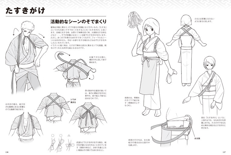 着物の描き方 基本からそれっぽく描くポイントまで Manga技法 ホビージャパンのマンガ技法書 画像置き場