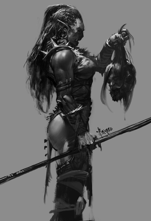 cyberclays:Ms. Orc - by Bayard WuMore from this series by  Bayard Wu on my tumblr [here] 