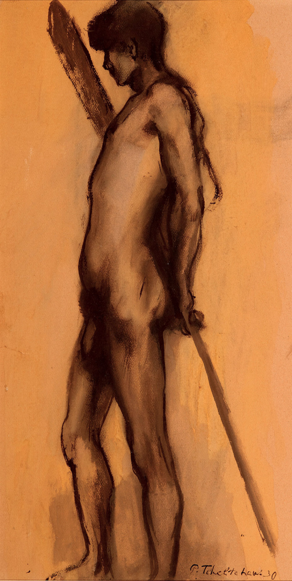 amare-habeo:  Pavel Tchelitchev (Russian, 1898–1957)  Naked man and his paddle,