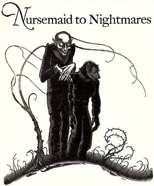 danskjavlarna: “Nursemaid to nightmares.&ldquo;  From Weird Tales, 1942. It has teeth