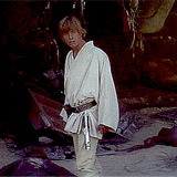 marthajefferson:In A New Hope, Luke’s all-white clothes make a stark contrast with Vader’s all-black