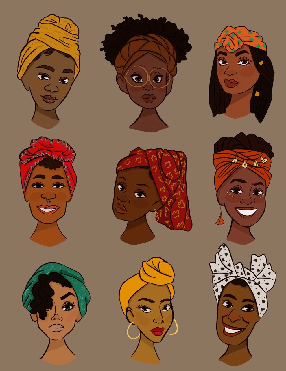 Some cute head wrap styles!