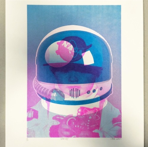 “Space boy” my first attempt at #screenprinting @inkspotpress-blog