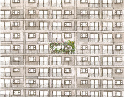 draw-a-city:  372. City Gardening If I had a balcony this is how it would look ^_^ (inspired by Esio Trot) 