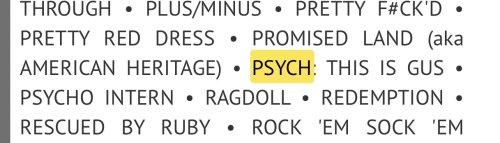 #Psych3 movie title?!?Found by @atjfilms on twitter.From Production Weekly website