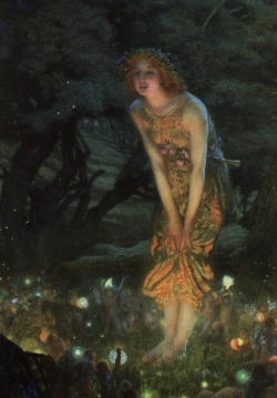 pre-raphaelisms:  Edward Robert Hughes (1851-1914)Midsummer Eve, 1908