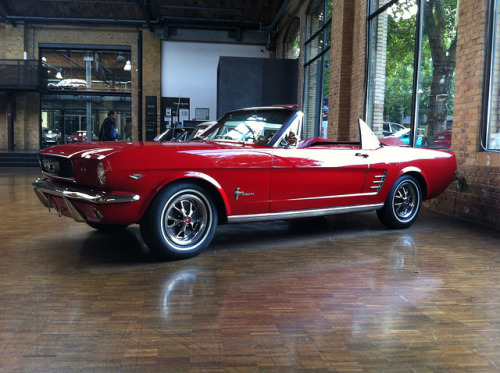 ford-mustang-generation:  Ford Mustang Cabrio I red by Transaxle (alias Toprope) on Flickr.
