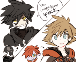 leila-igoy:  okay this photo doesn’t belong to me… I just found it while searching in google… Seeing this picture makes me want Vanitas to battle Sora, that might be a great fight between them and I’m really amazed by the one who draw this picture.