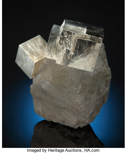 Pyrite on MatrixLocality: Ampliación a Victoria Mine, Navajún, La Rioja, SpainSize: 20.3 x 17.8 x 10