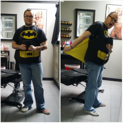 acetrainermikael:  Full on Batman today, complete with cape!