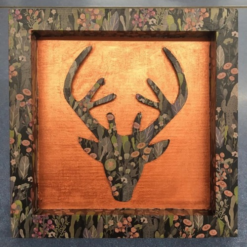 Decoupage tutorial for work!  #elkingart #craft #art #mixedmedia #decoupage #deer #floral #print #DI
