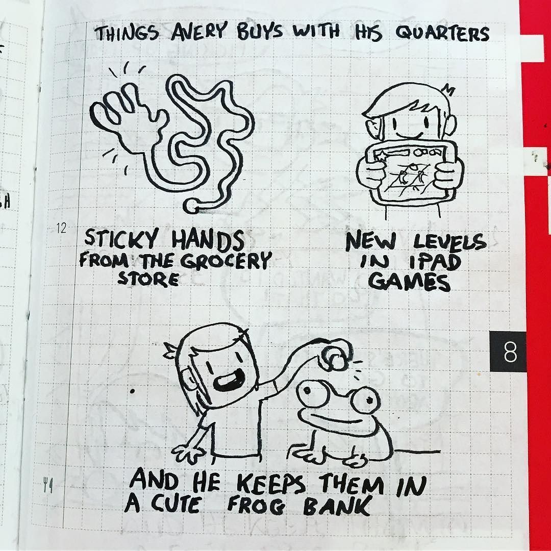 He earns quarters by picking up dog 💩. #hobonichi #techo #parenting #journalcomic #diary http://ift.tt/2z5afwx