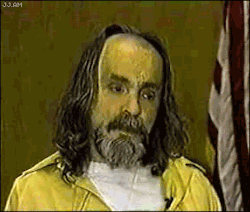 annieiconoclast:  Reporter- People look at you twenty years later and they still have no idea what you’re about. Tell me in a sentence who you are. Charles Manson- *makes weird faces and whispers* Nobody. 