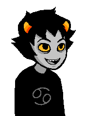 ladyskorpia:official-karkat:BELIEVE IN A SMILING GOD.*squints*Who the hell is this