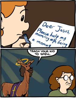 tastefullyoffensive:  Deer Jesus [smbc-comics]