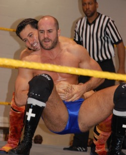 rwfan11:  Antonio Cesaro - amazing hairy crotch shot! …how cute are the bald spots where his thighs rub?! :-)