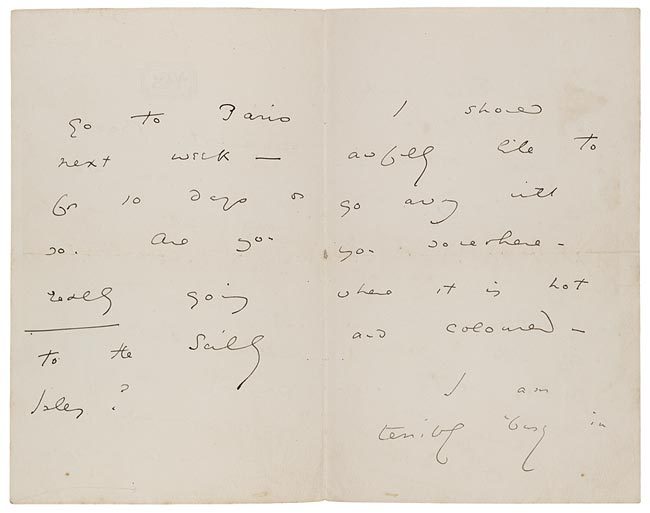 fuckyeahoscarwilde:  Oscar Wilde, letter to Lord Alfred Douglass  (1)Love to EncombeA[lbemarle]