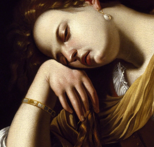 theartistsmanifesto:Mary Magdalen as Melancholy (detail), 1621, Oil on canvas, Museo Soumaya.