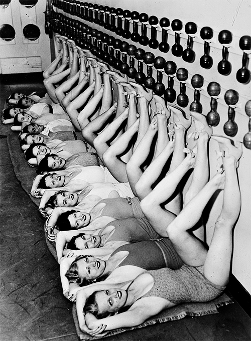 Porn photo bellecs:  Actresses exercising, 1933. 
